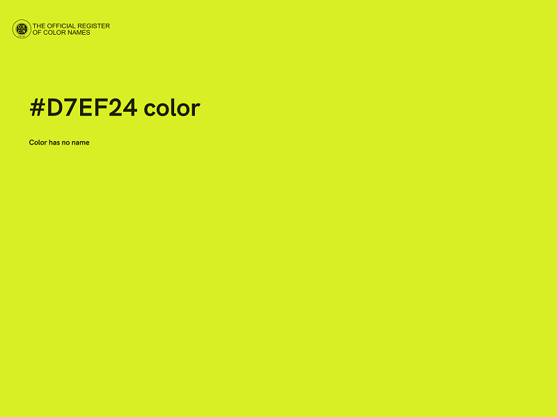 #D7EF24 color image