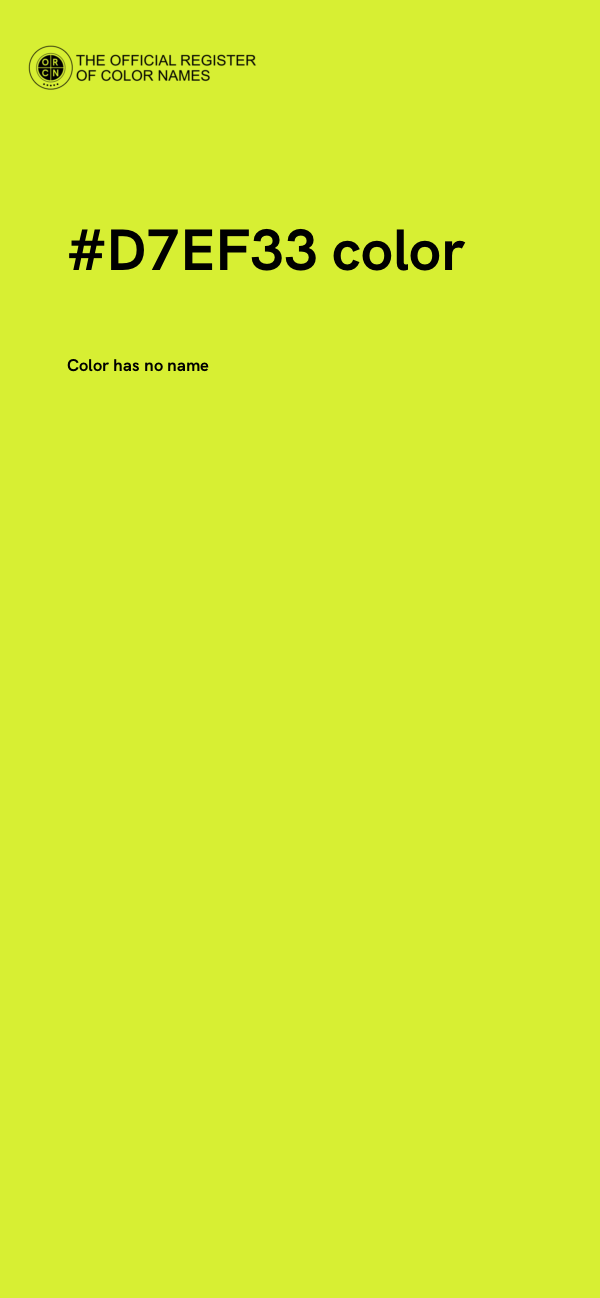 #D7EF33 color image