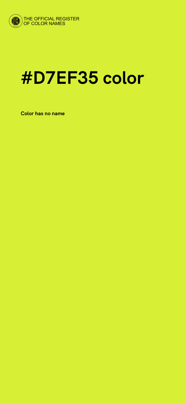 #D7EF35 color image