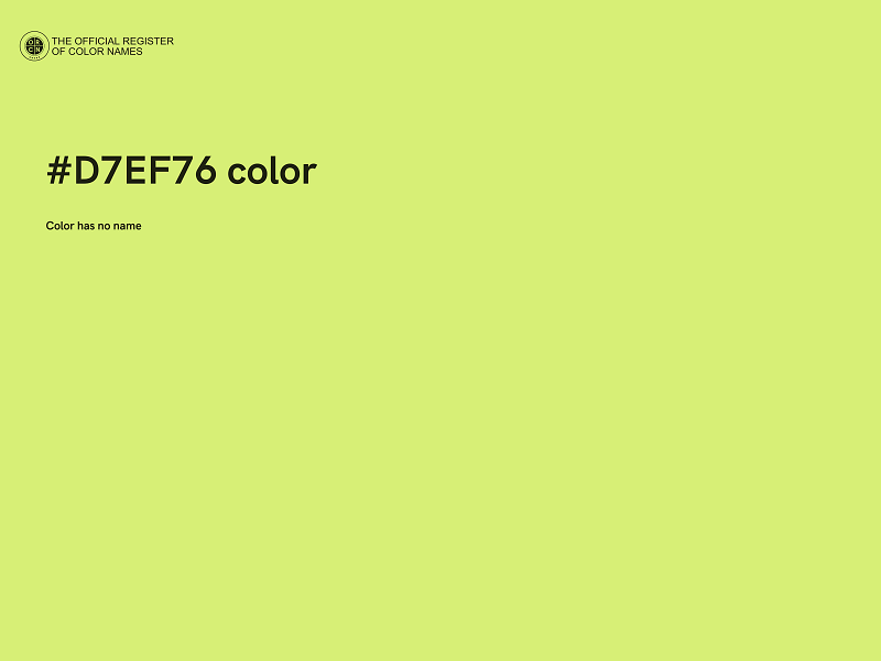 #D7EF76 color image