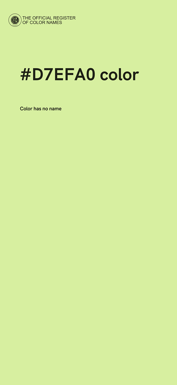 #D7EFA0 color image