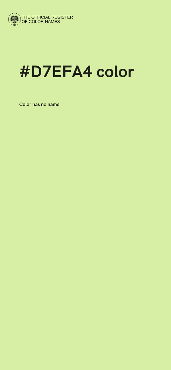 #D7EFA4 color image