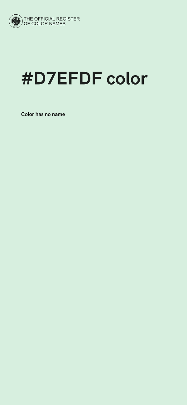 #D7EFDF color image