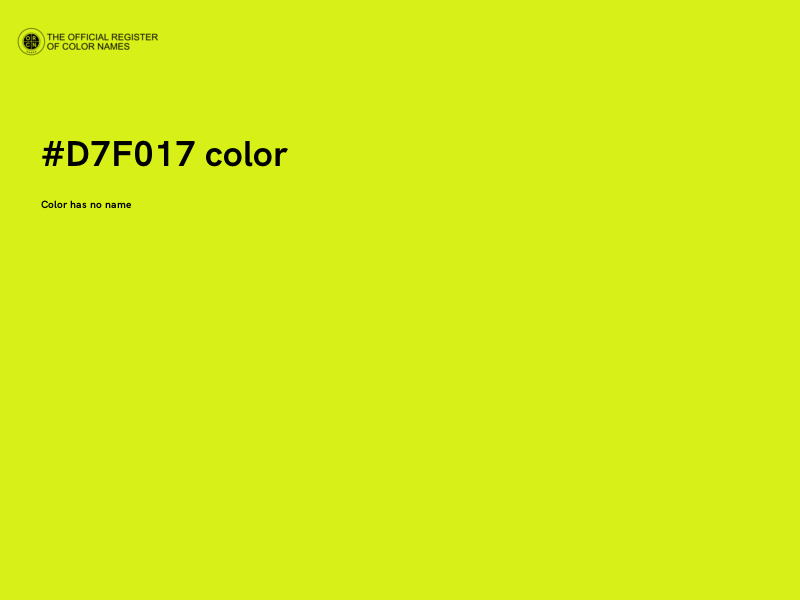 #D7F017 color image