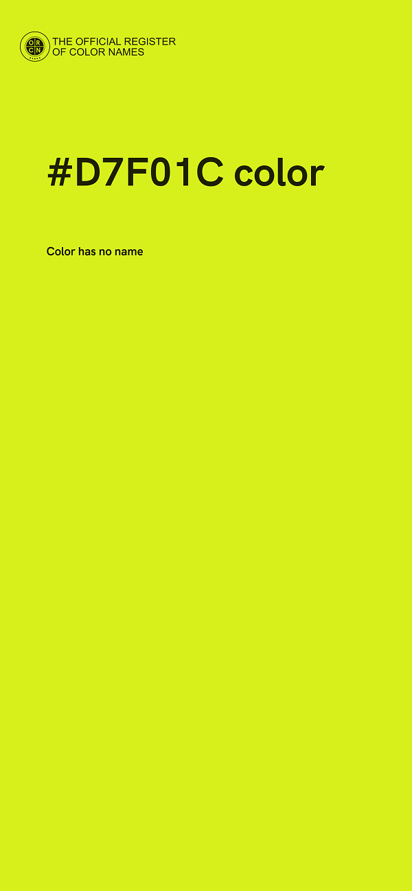 #D7F01C color image