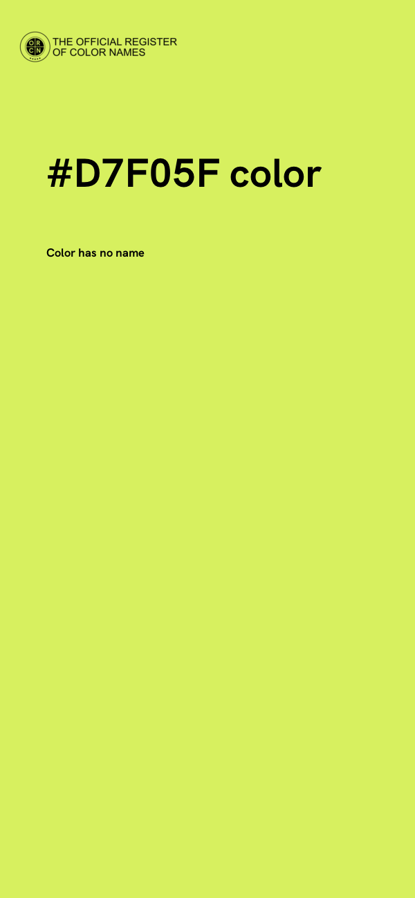 #D7F05F color image