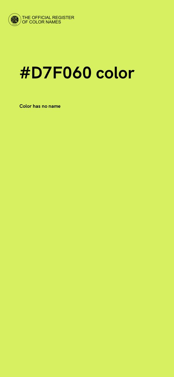 #D7F060 color image