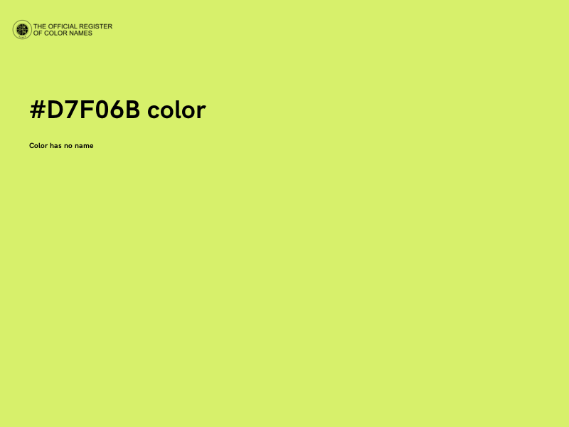 #D7F06B color image