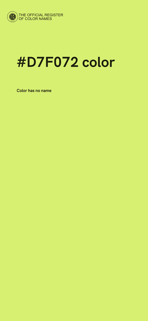 #D7F072 color image