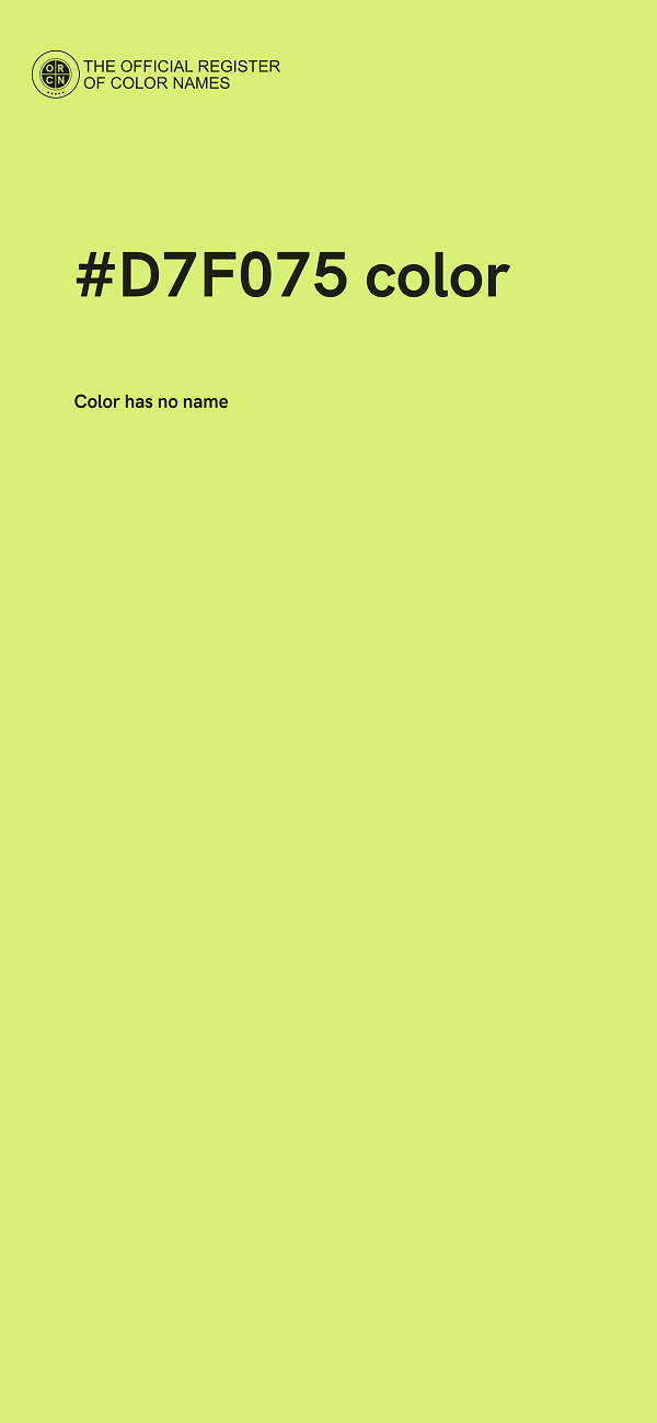 #D7F075 color image