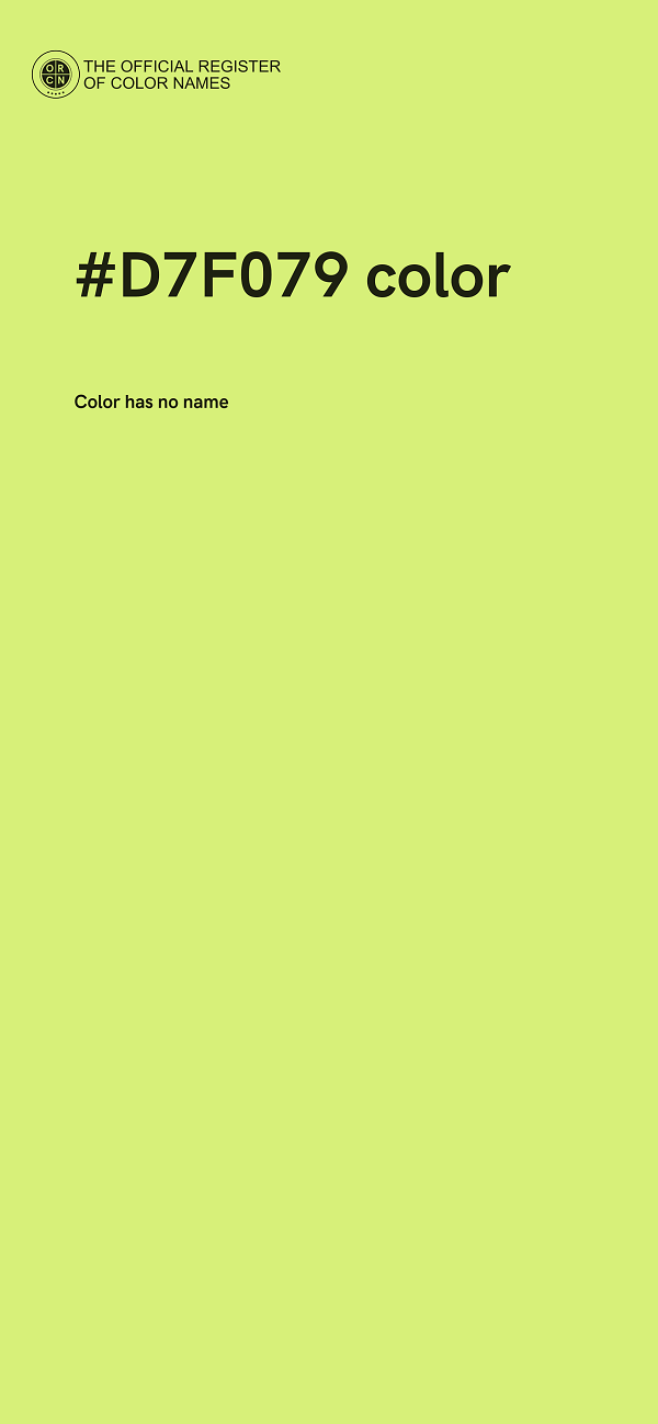 #D7F079 color image