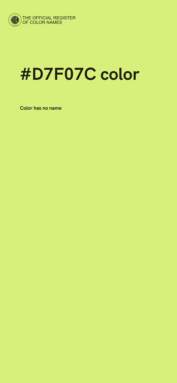 #D7F07C color image