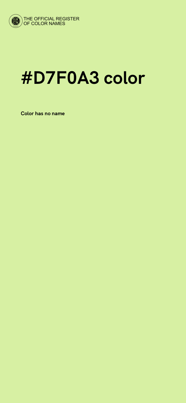 #D7F0A3 color image