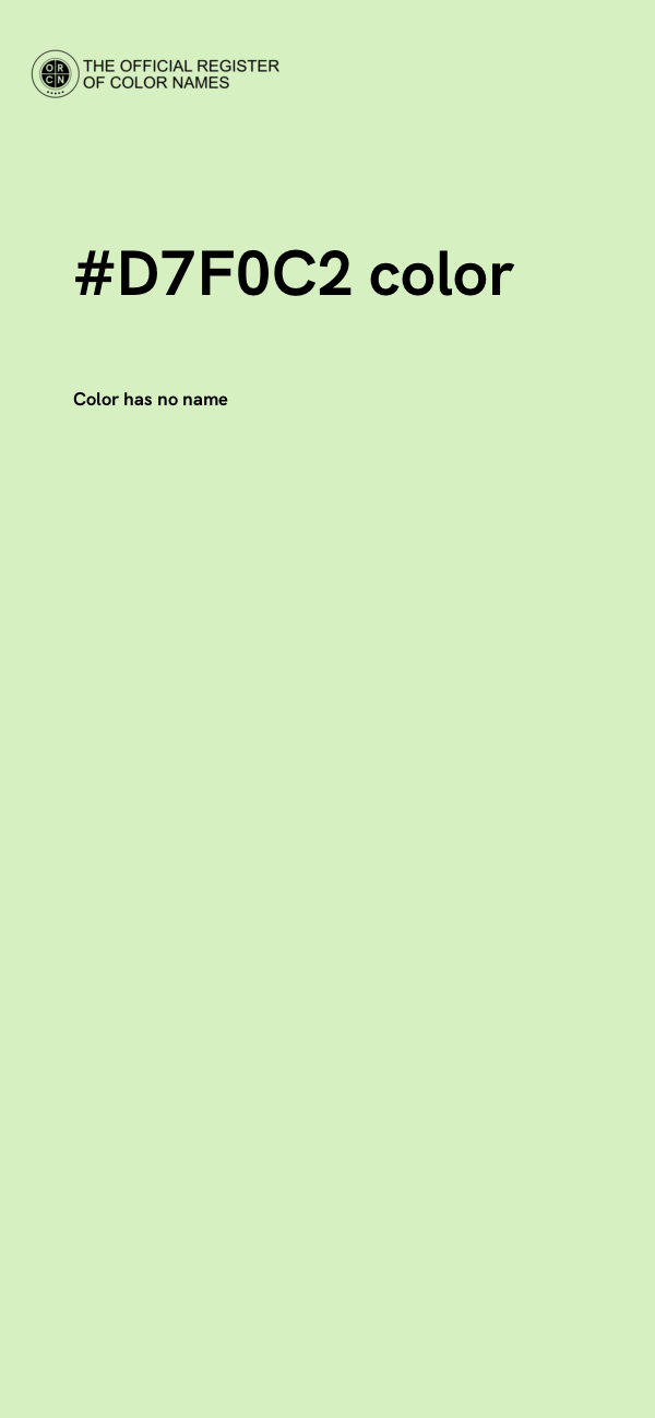 #D7F0C2 color image