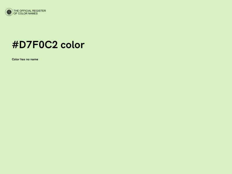 #D7F0C2 color image