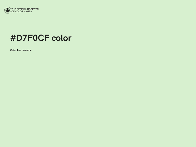 #D7F0CF color image