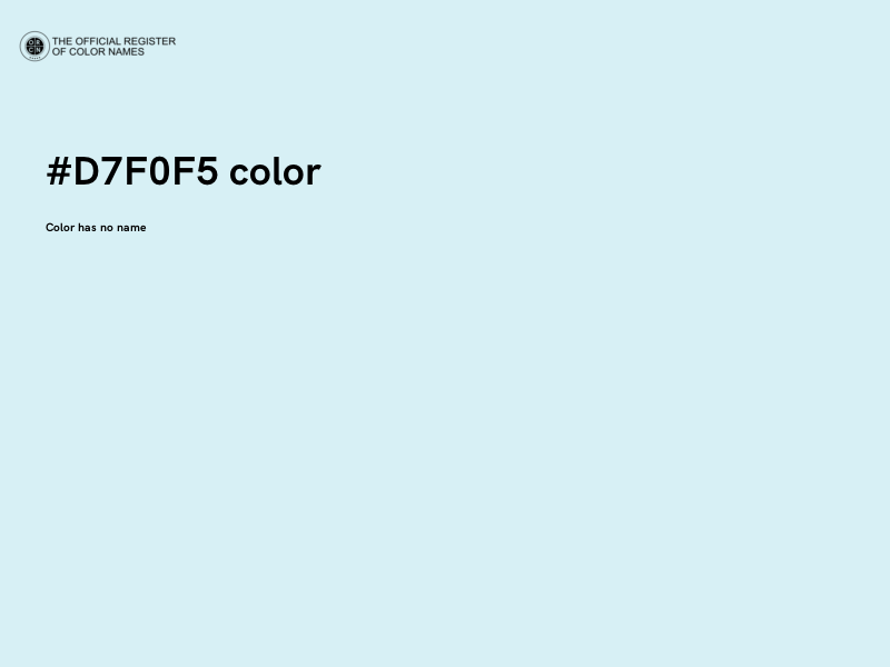#D7F0F5 color image