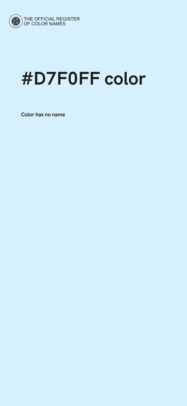 #D7F0FF color image