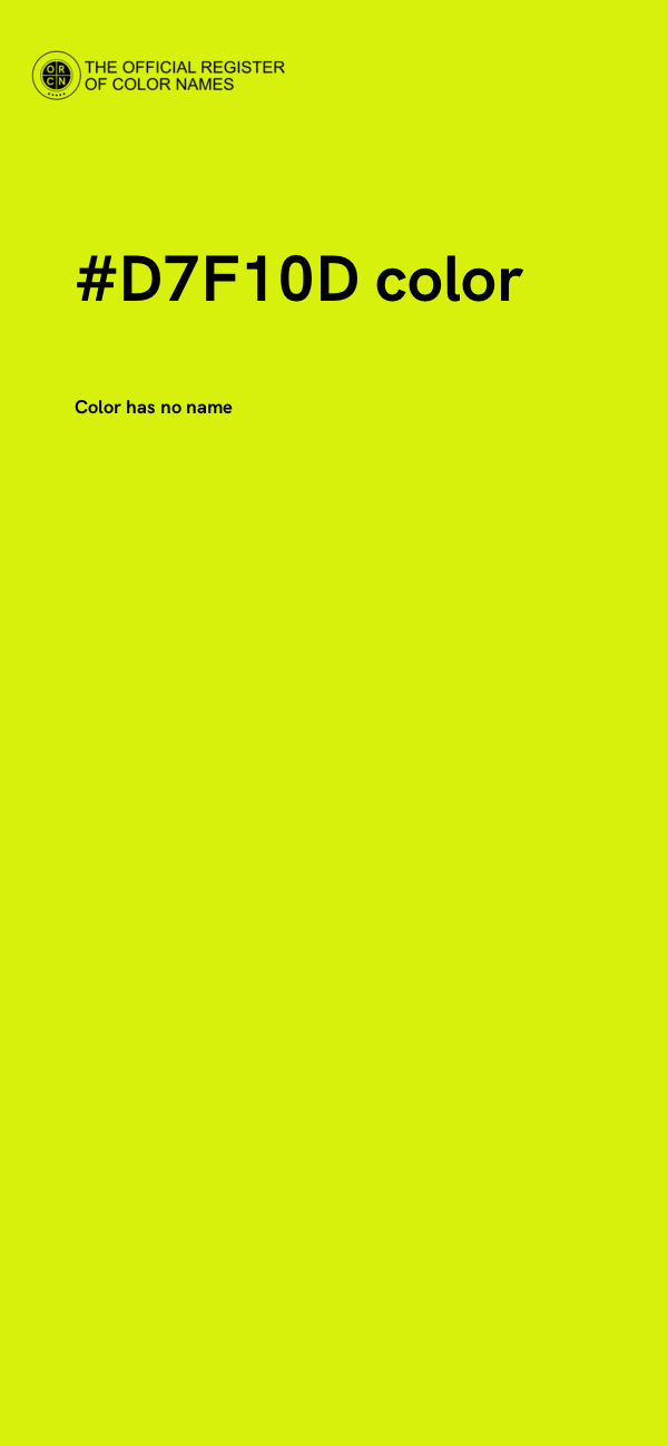 #D7F10D color image