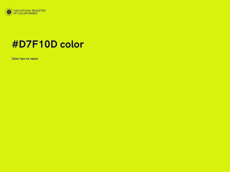 #D7F10D color image