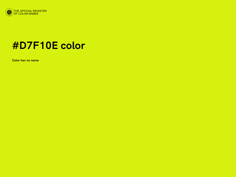 #D7F10E color image
