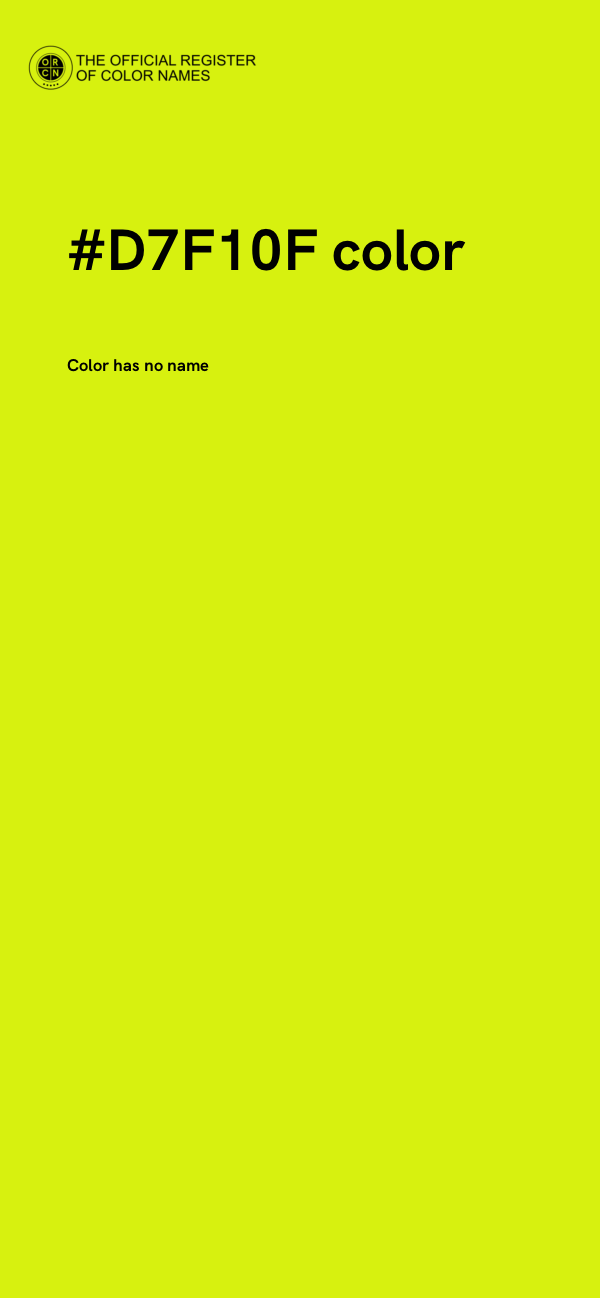 #D7F10F color image
