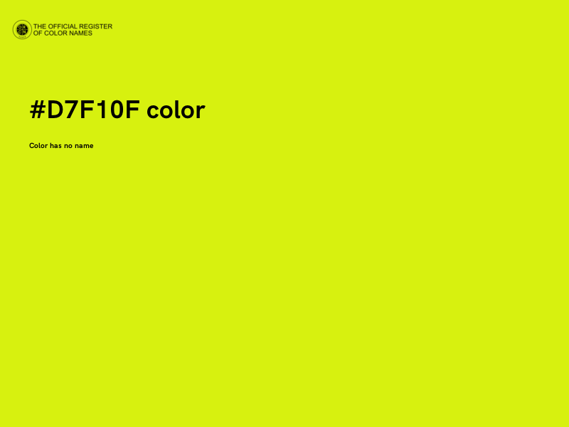 #D7F10F color image