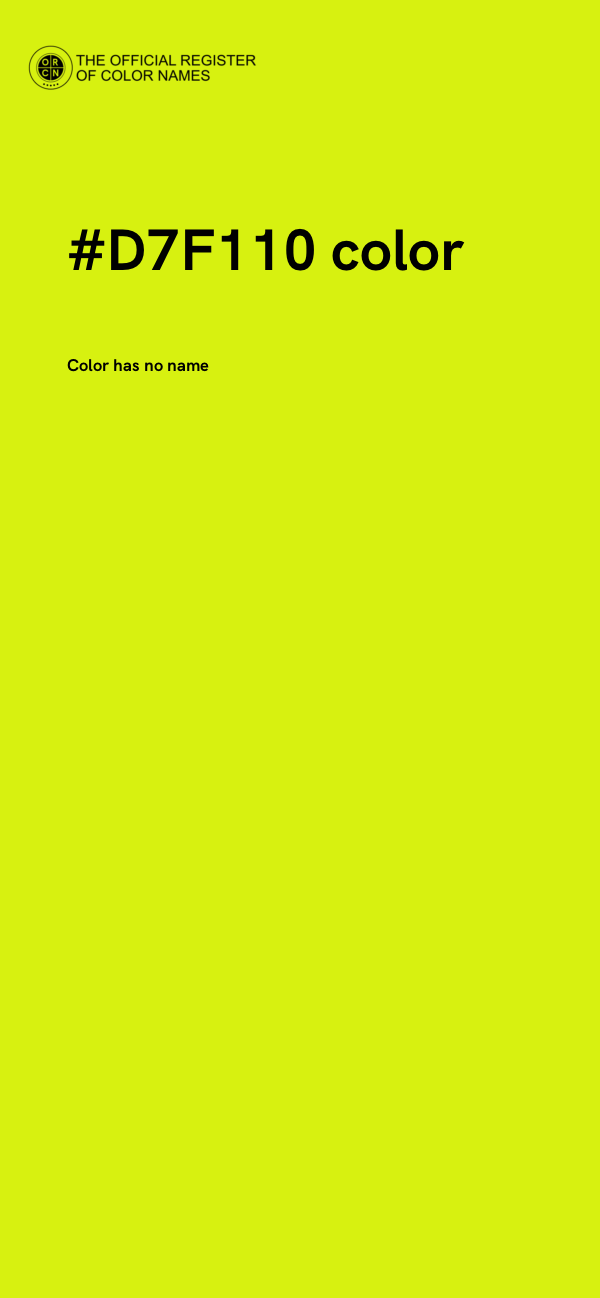 #D7F110 color image