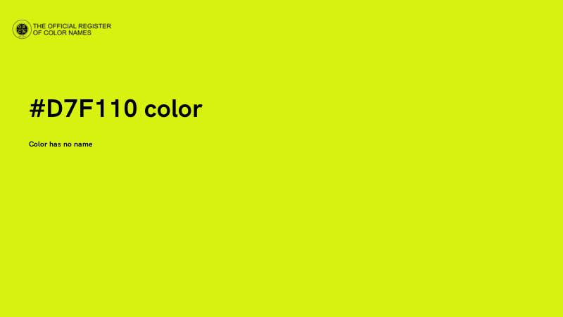 #D7F110 color image