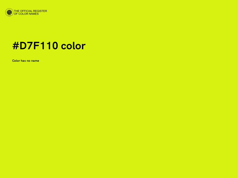 #D7F110 color image