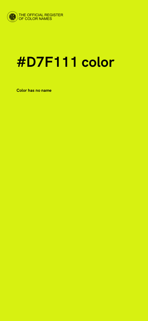 #D7F111 color image