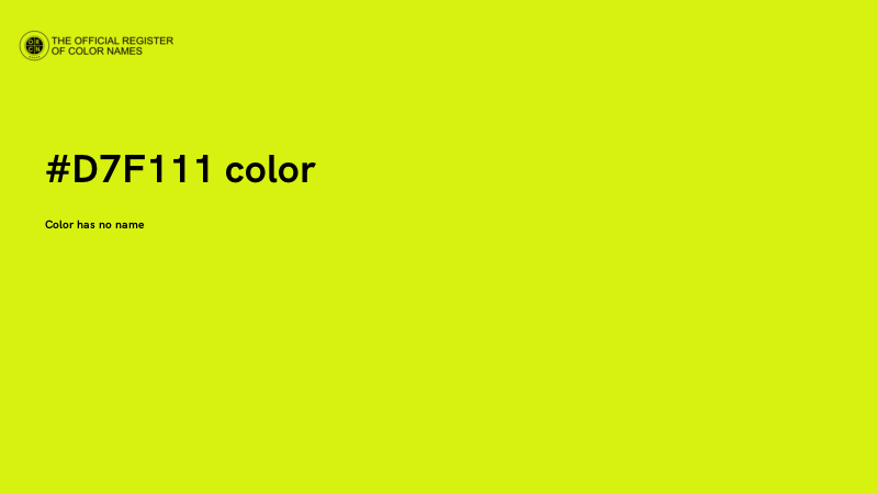 #D7F111 color image