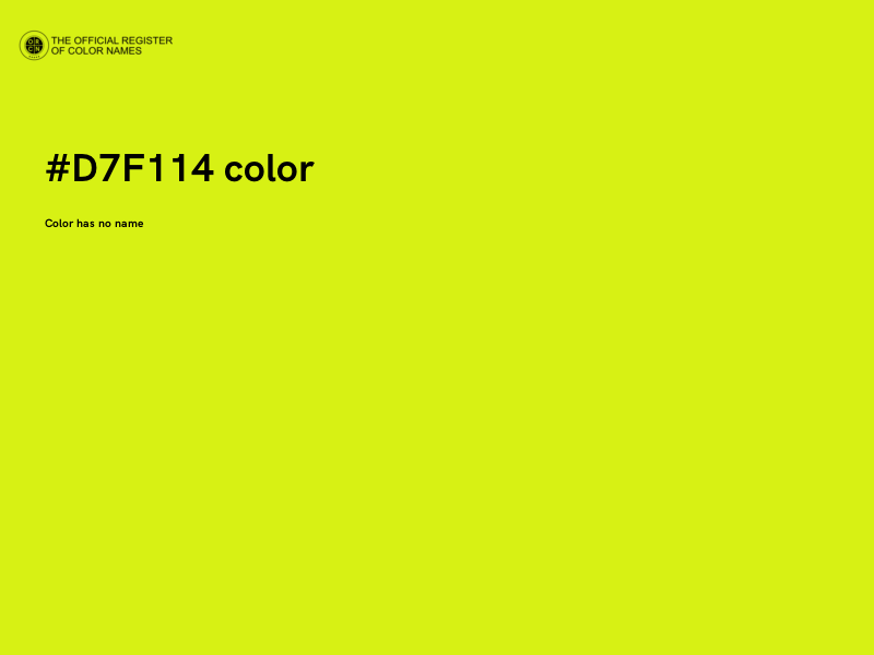 #D7F114 color image