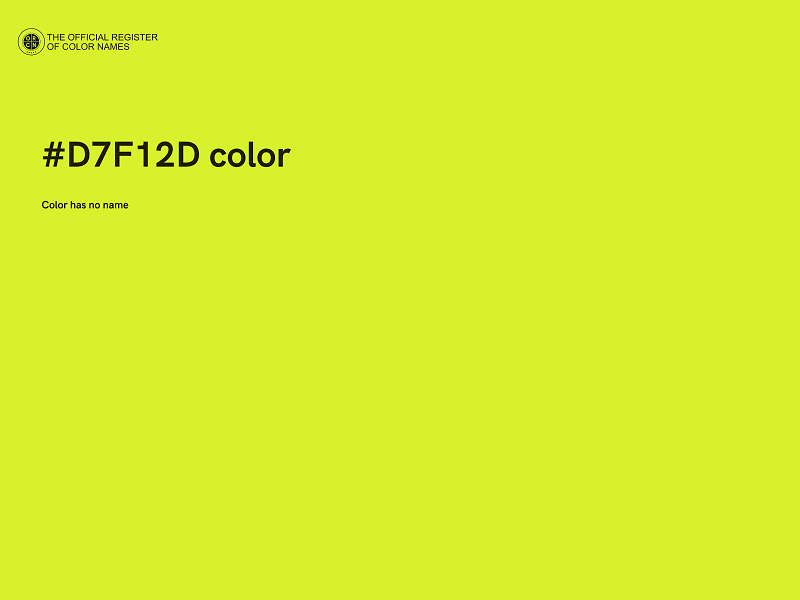 #D7F12D color image