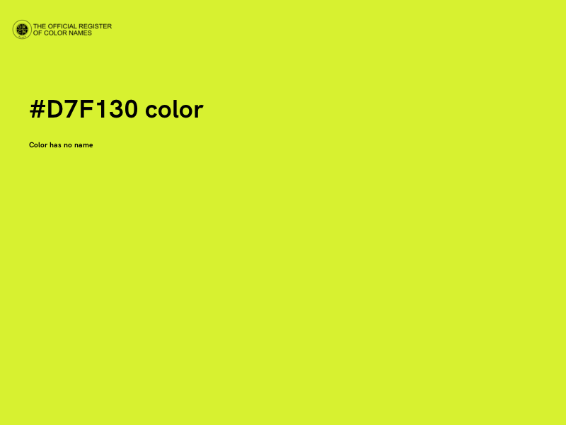 #D7F130 color image