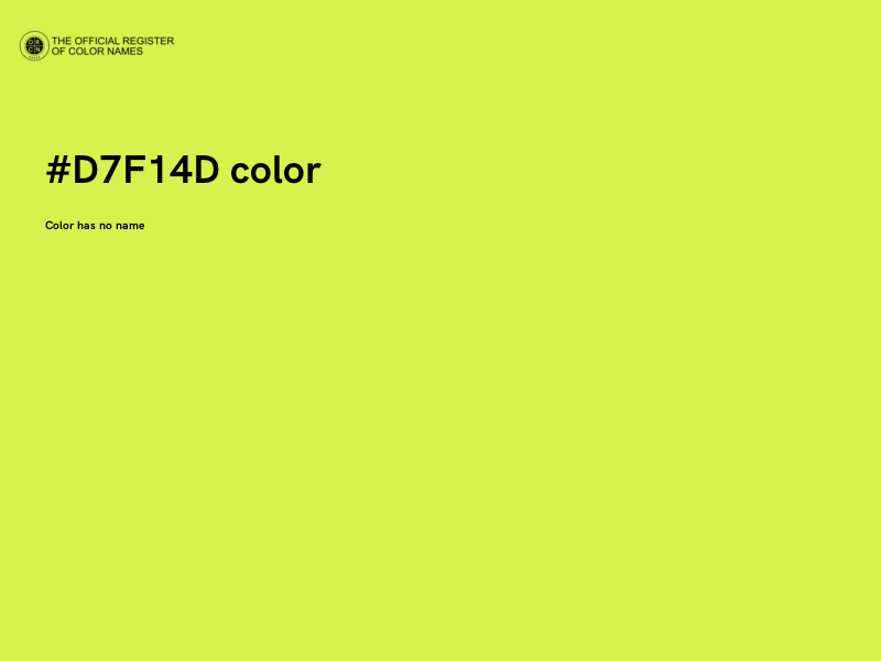 #D7F14D color image
