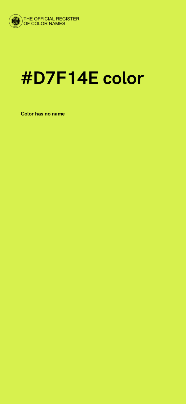 #D7F14E color image