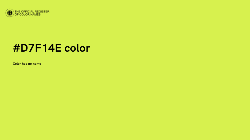 #D7F14E color image
