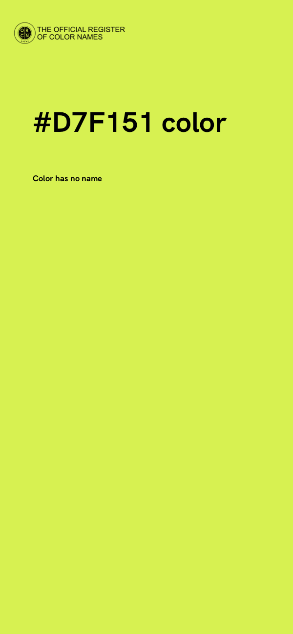 #D7F151 color image