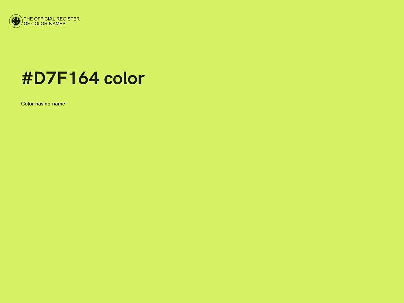 #D7F164 color image