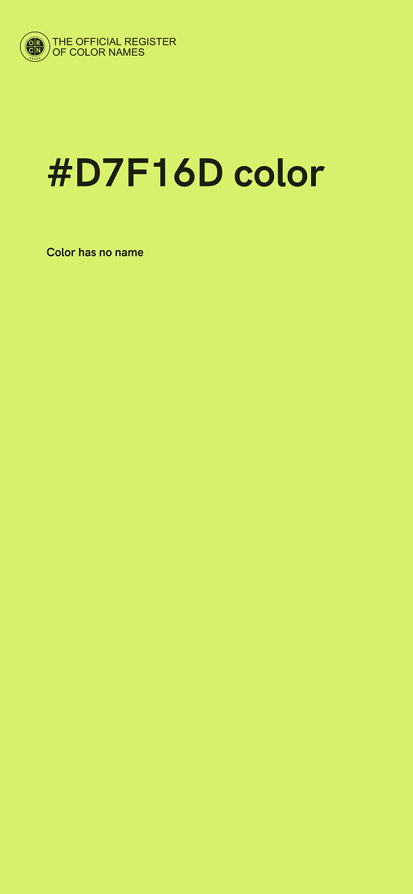 #D7F16D color image