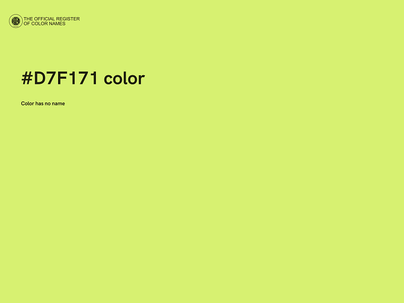 #D7F171 color image