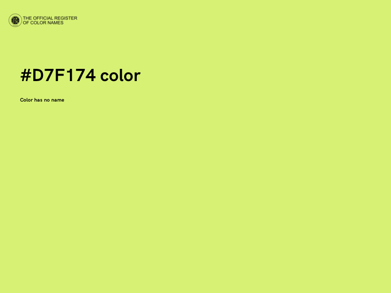 #D7F174 color image