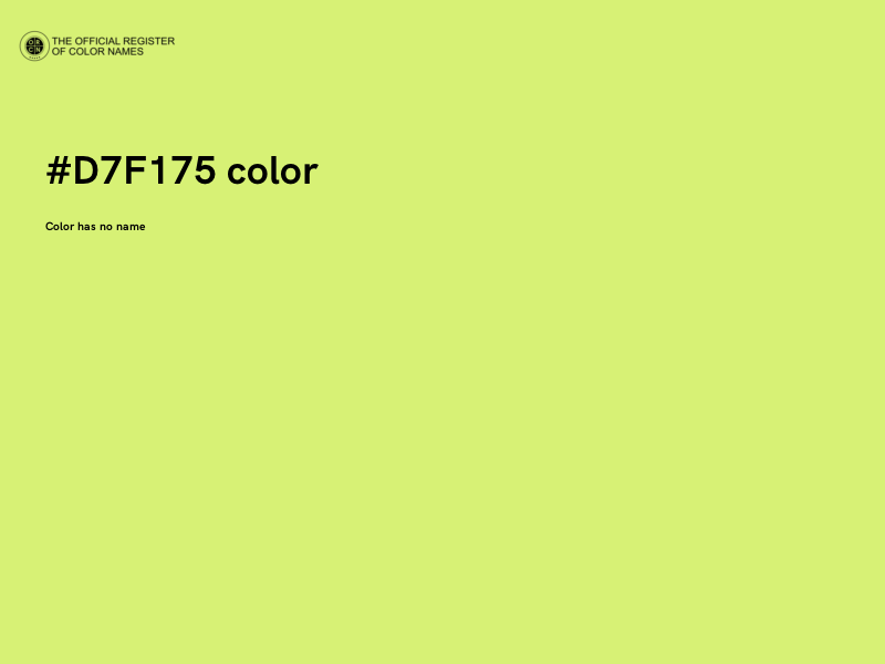 #D7F175 color image