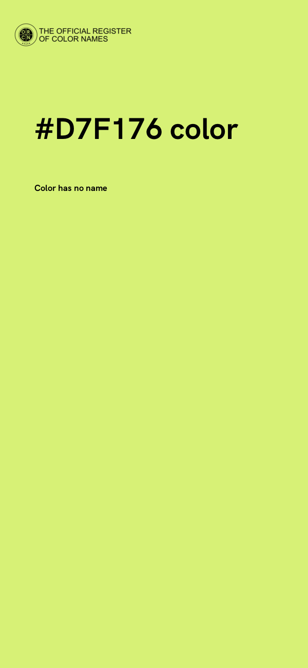 #D7F176 color image