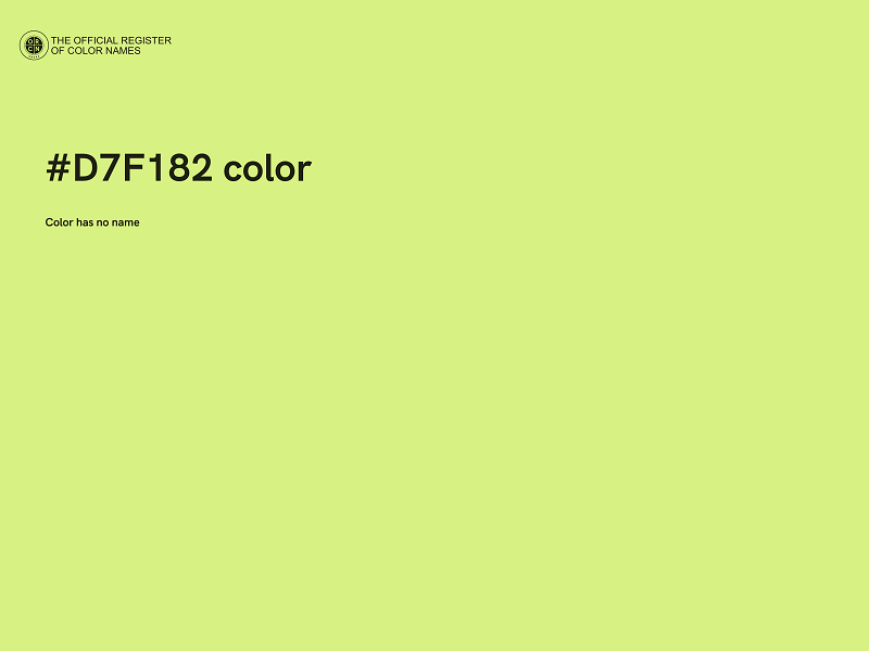 #D7F182 color image