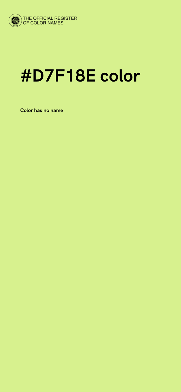 #D7F18E color image