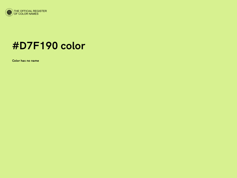 #D7F190 color image