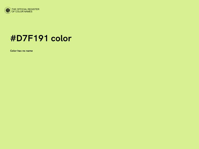 #D7F191 color image