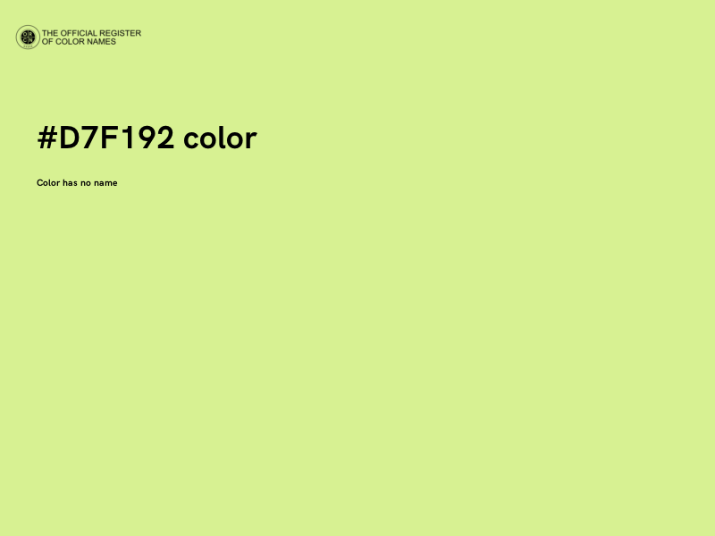 #D7F192 color image
